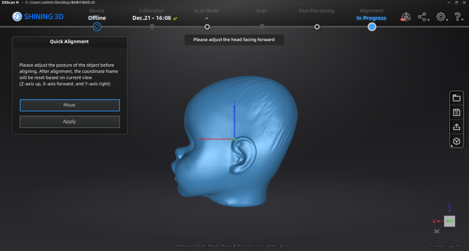 EinScan H2 Cranial Remolding Solutions