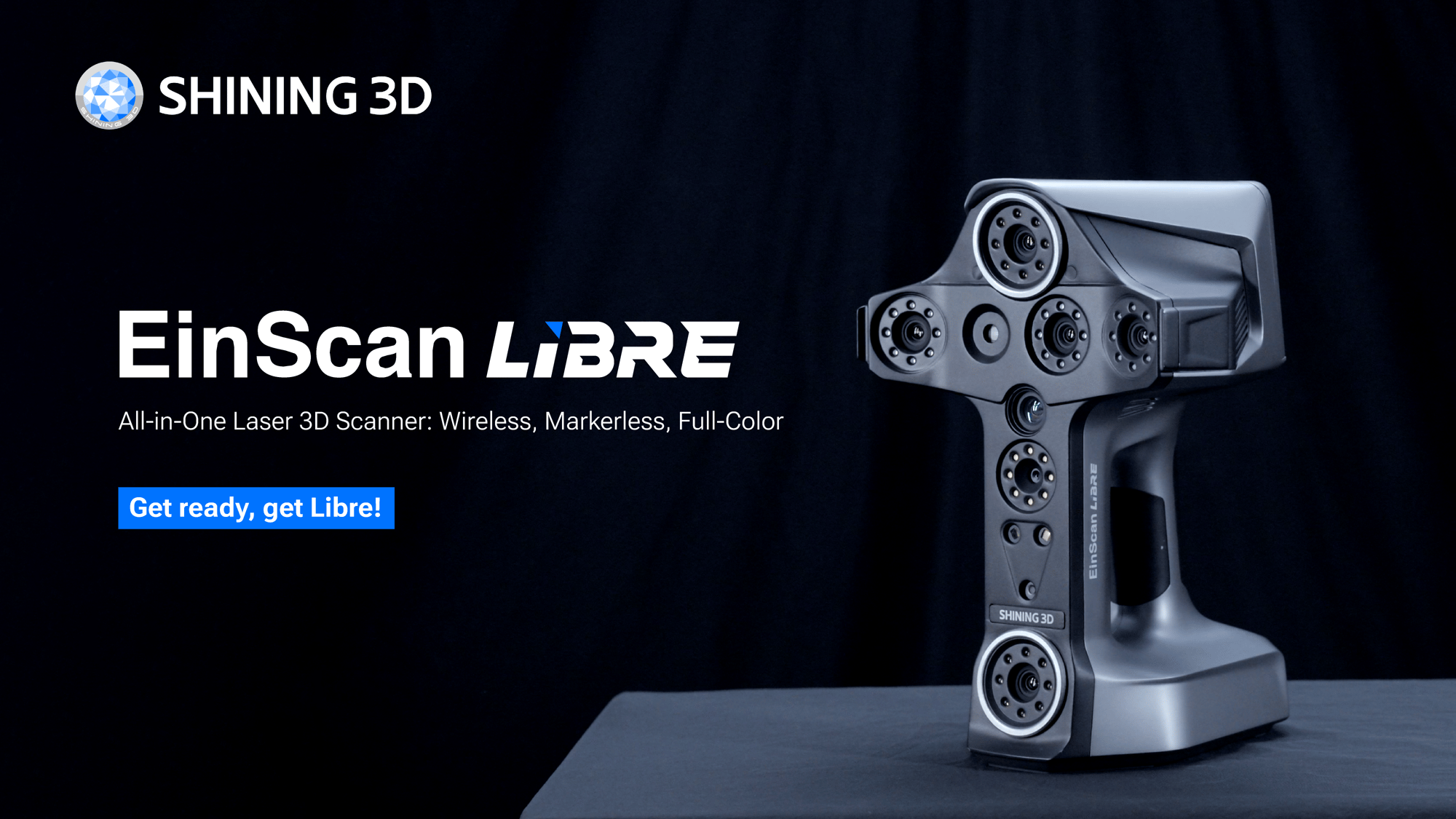 All-in-One Laser 3D Scanner: Wireless, Markerless, Full-Color