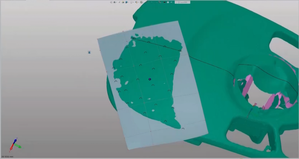 Creating a surface on point cloud