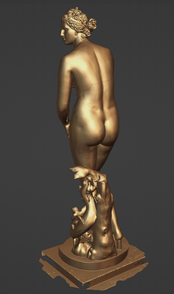 Scan result of one of the statues, representing Venus