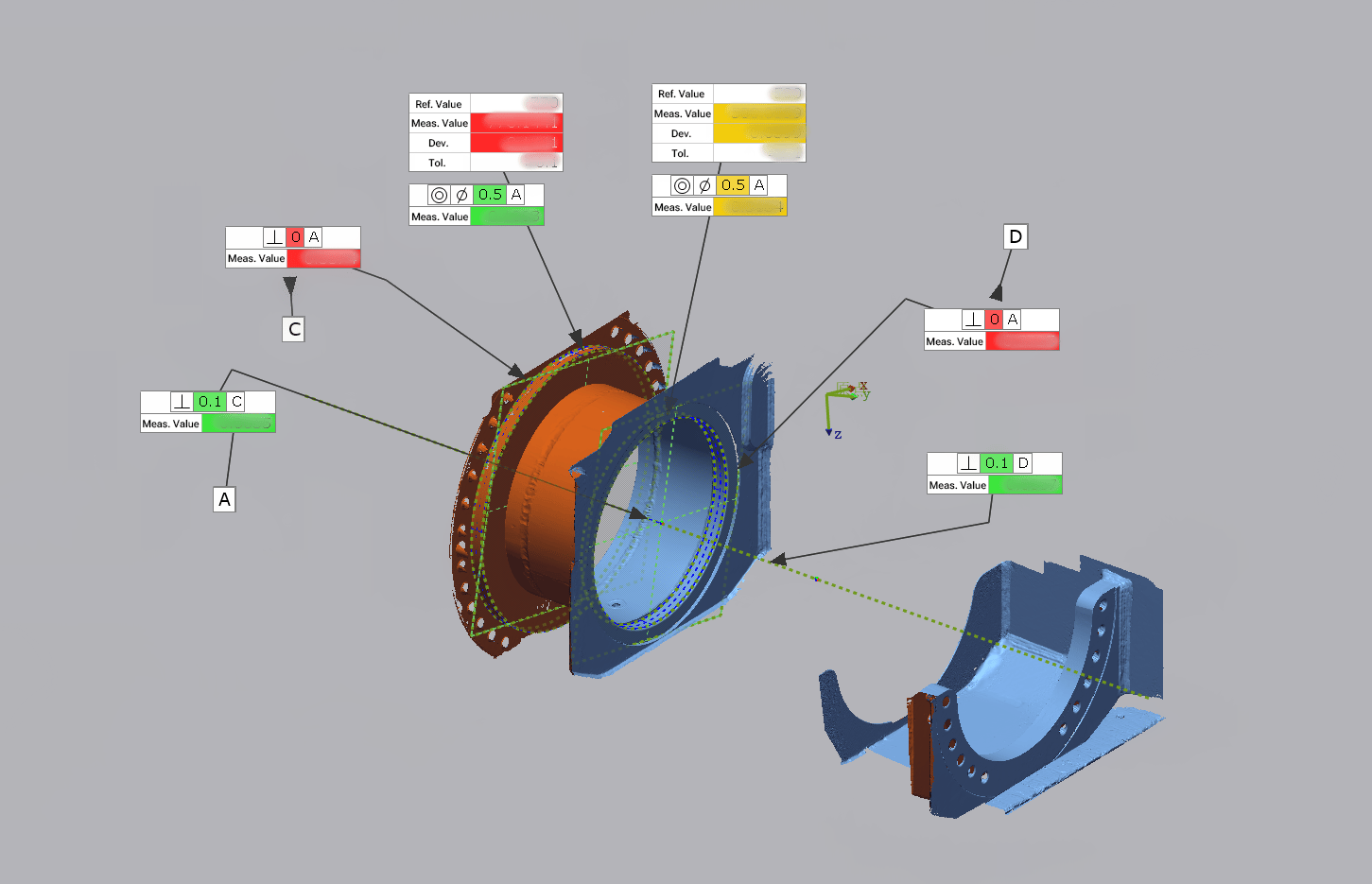 Inspection results in software