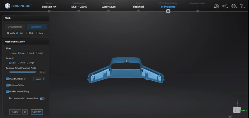 Scanned data of the Arrow 50 scooter part